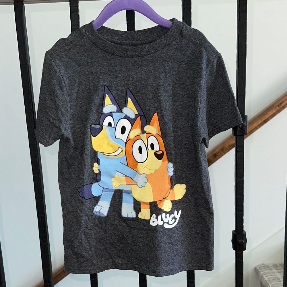 Kids’ Gray Graphic Tee with Bluey Characters